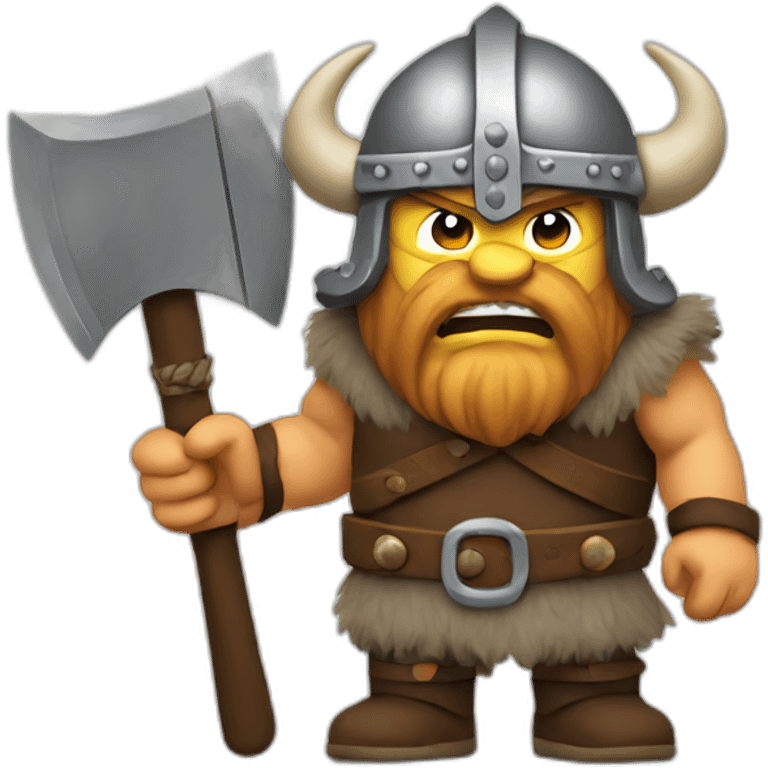 Angry Viking With axe emoji