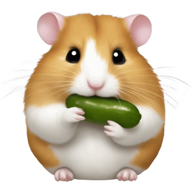 syrian hamster eating pickle emoji