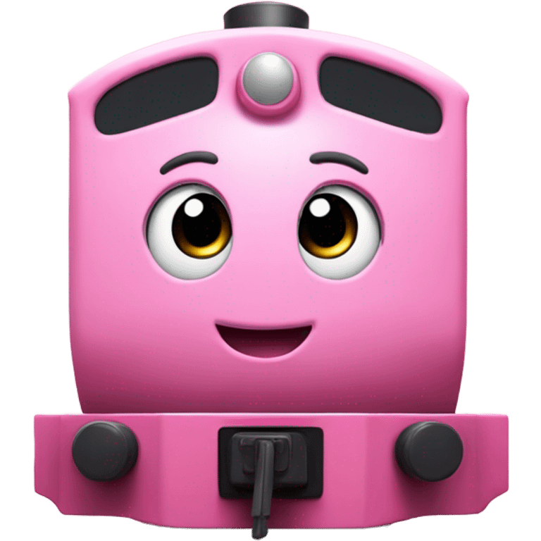 Pink Electric Train with Kirby eye style  emoji