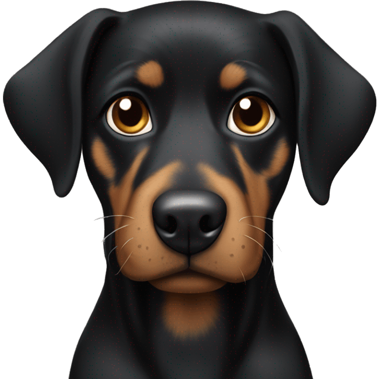 black dog tan markings emoji