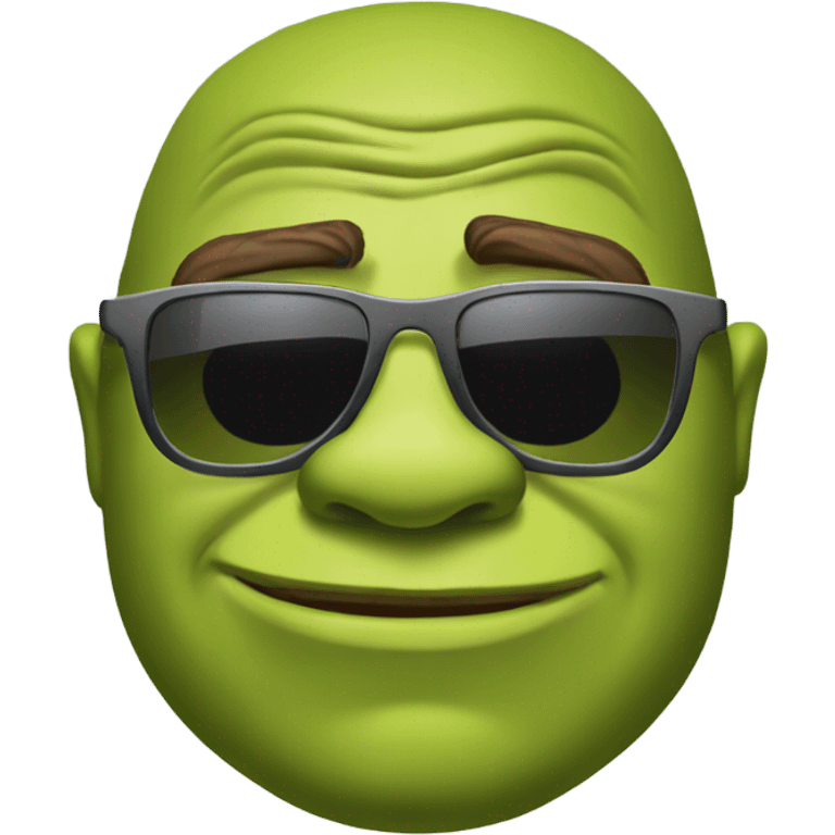 Shrek wearing sunglasses emoji