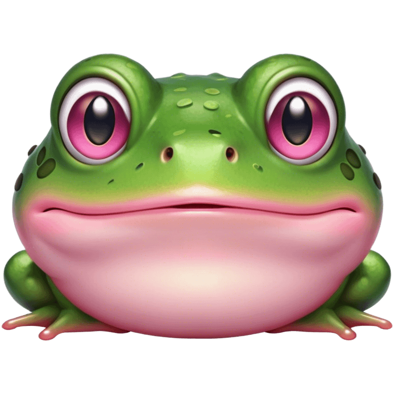 cute frog cheeks pink emoji