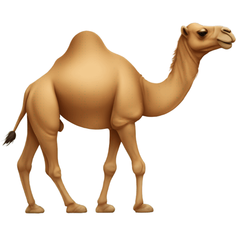 A camel riding a toe  emoji