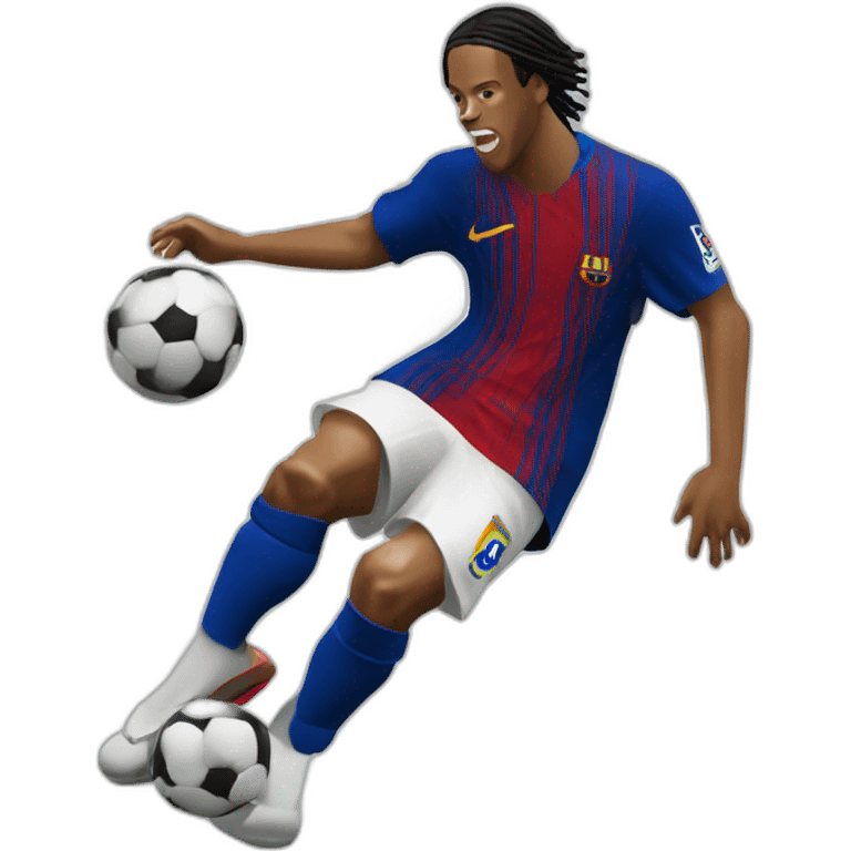 Ronaldinho kickin ball emoji