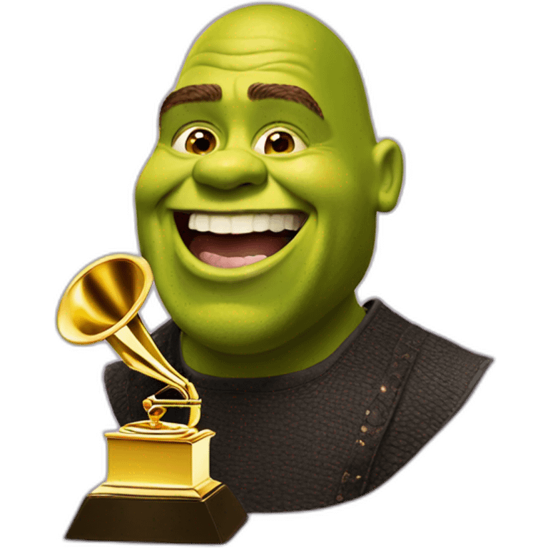 shrek ganando un grammy emoji