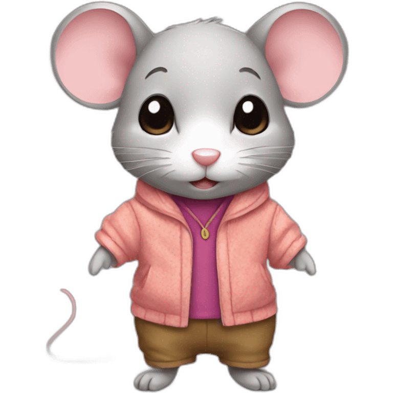 Mouse with clothes emoji