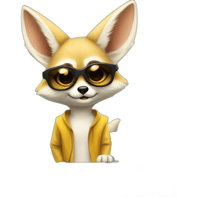 Fennec Fox as a DJ emoji