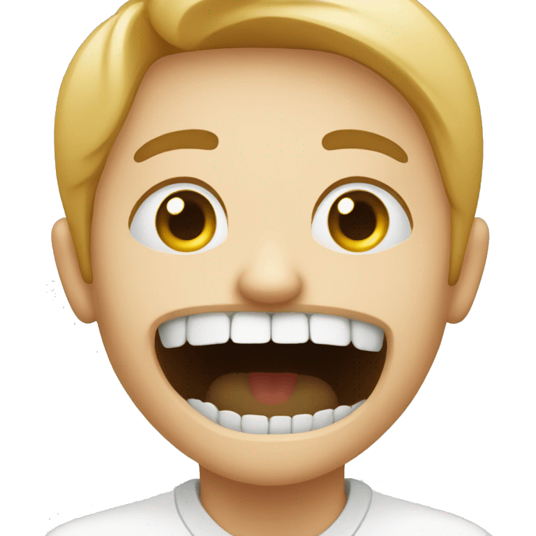 person scared about tooth filli emoji