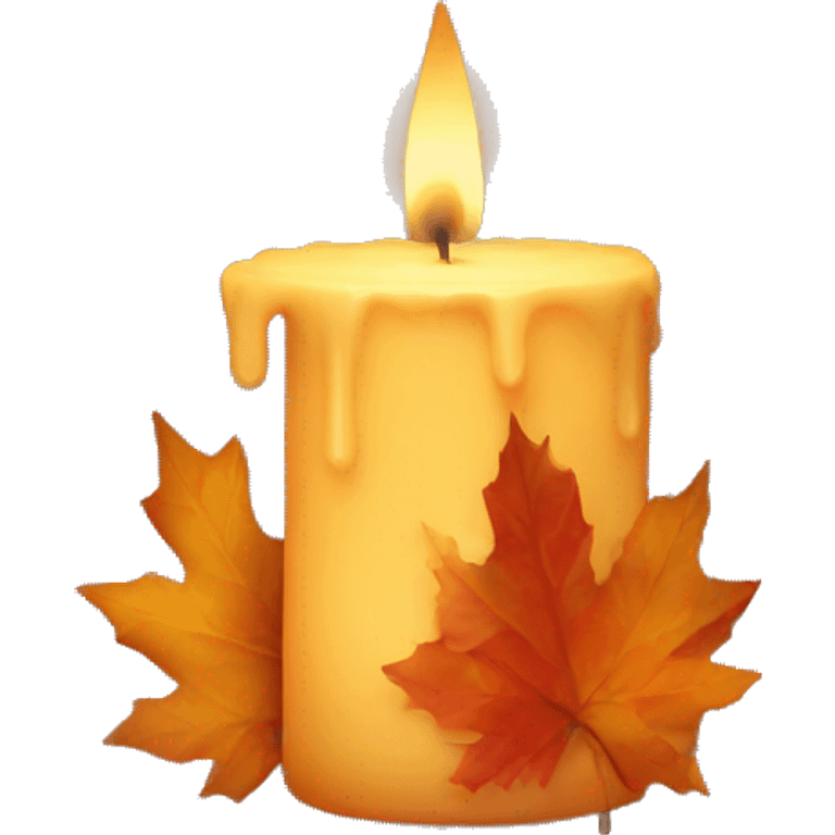 Fall candle emoji