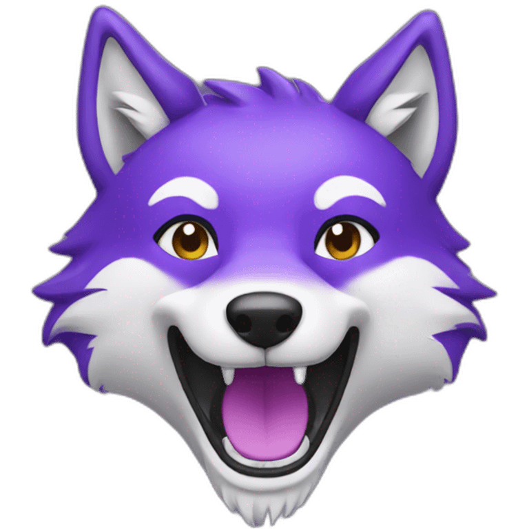 purple smiling wolf emoji