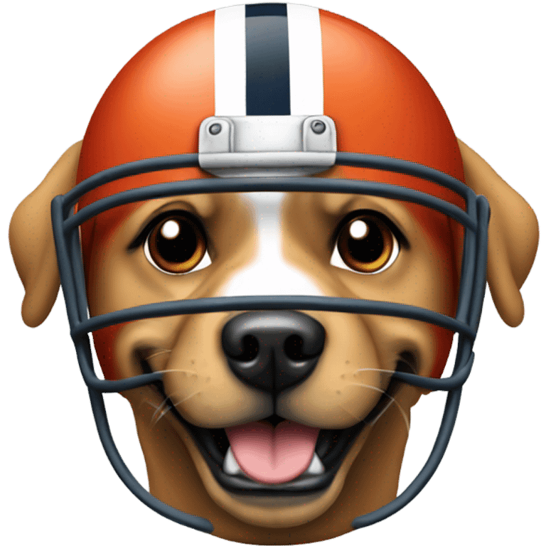 Dog football player emoji