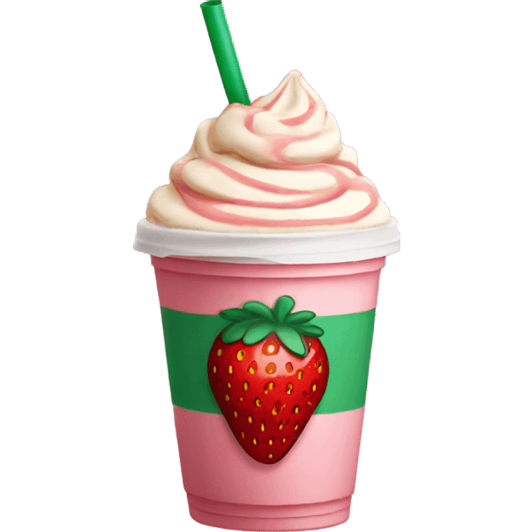 Strawberry Frappuccino  emoji