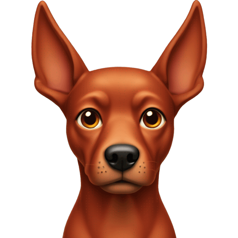 solid red dog with pointed ears emoji