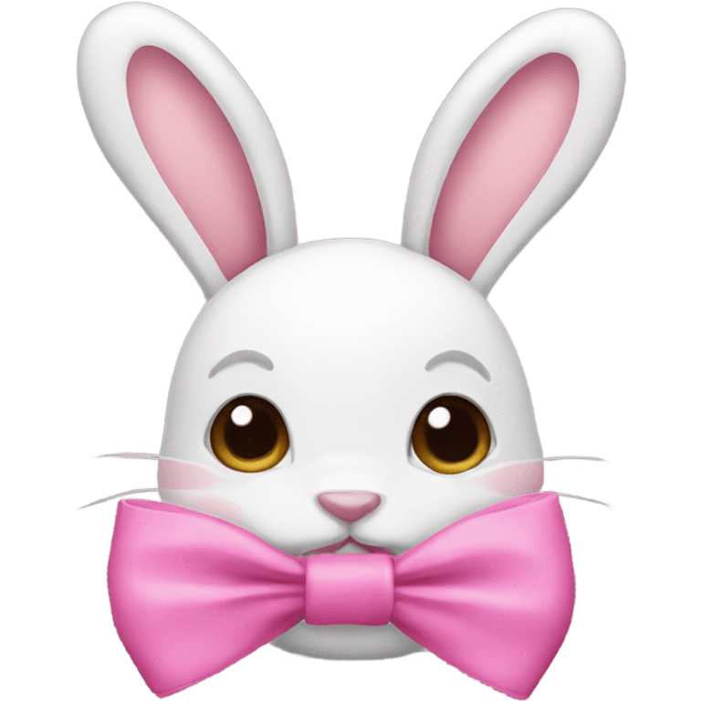 Bunny with a pink bow emoji