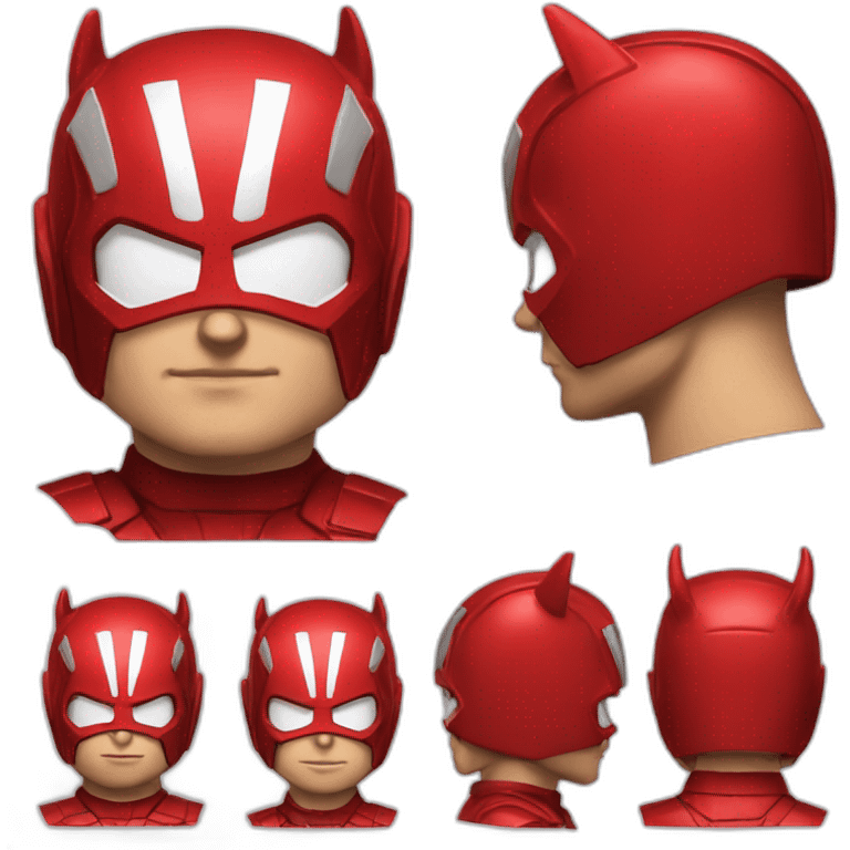 Marvel superhero Daredevil red Helmet with horns emoji