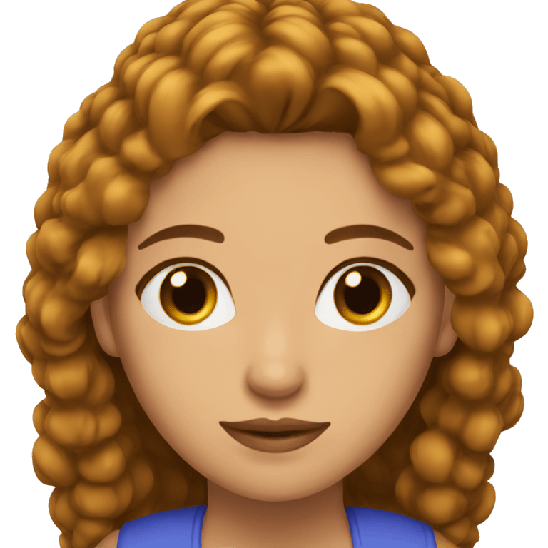 Mujer ojos azules pelo marron emoji