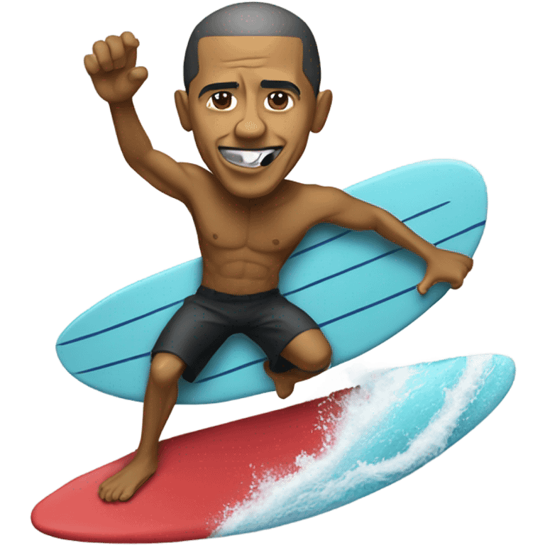 Obama surfing emoji