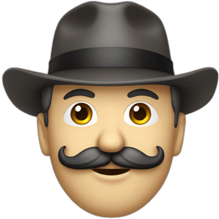 Dictateur avec une moustache très fine au dessous de la bouche emoji