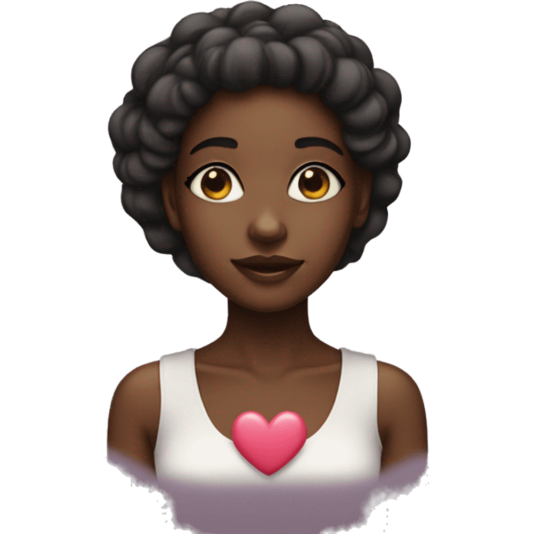 Black girl with heart eyes  emoji