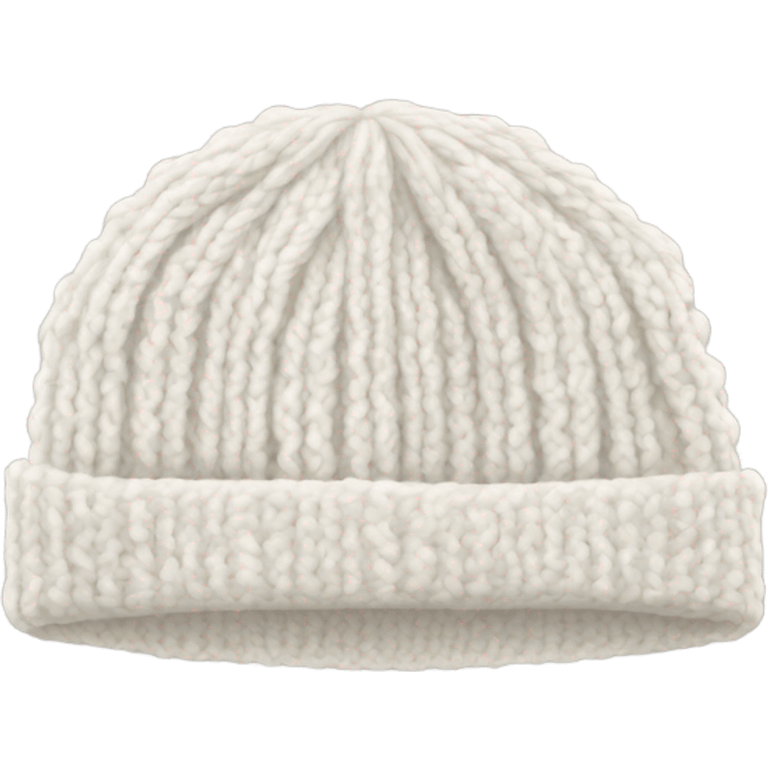 white knitted wool cap piece of clothing emoji