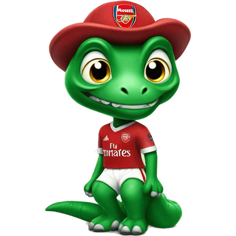 arsenal soccer team green gunnersaurus mascot  emoji