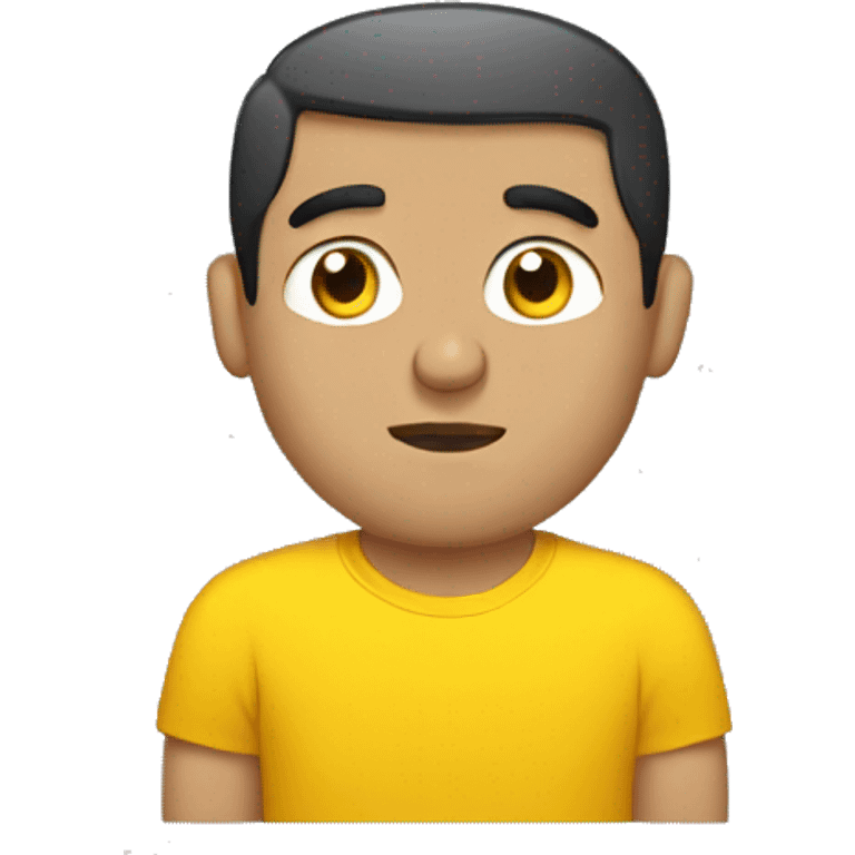 armenian man thinking in yellow Tshirt emoji