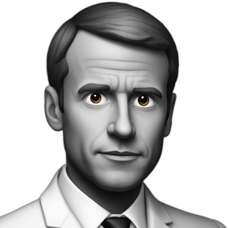 Macron noir emoji