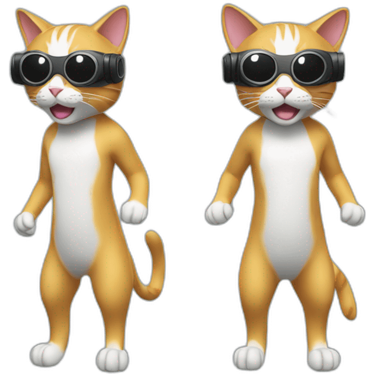 cat in vr headset full body emoji