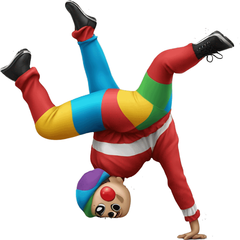 Clown doing a hand stand  emoji