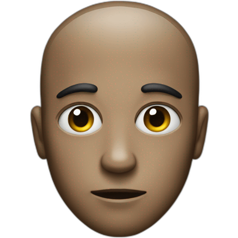 Man with big forehead and alien head emoji