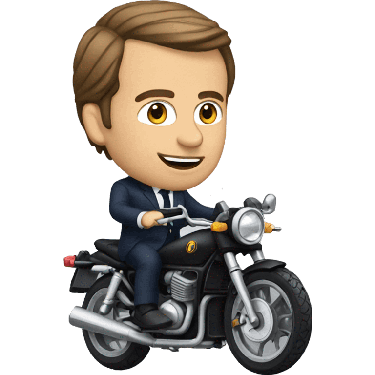 Macron qui fait de la moto emoji