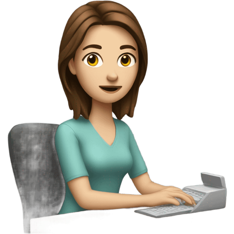 video editor woman brown hair emoji