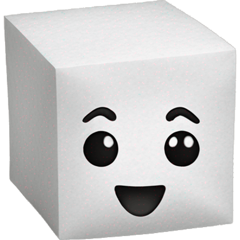 sugar cube on a paper emoji