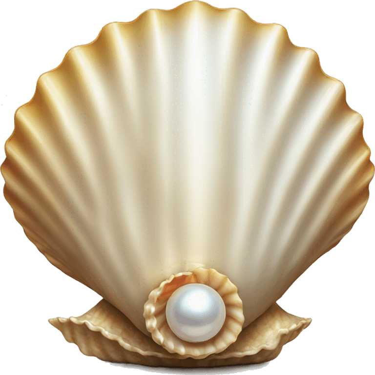 Open sea shell with pearl emoji