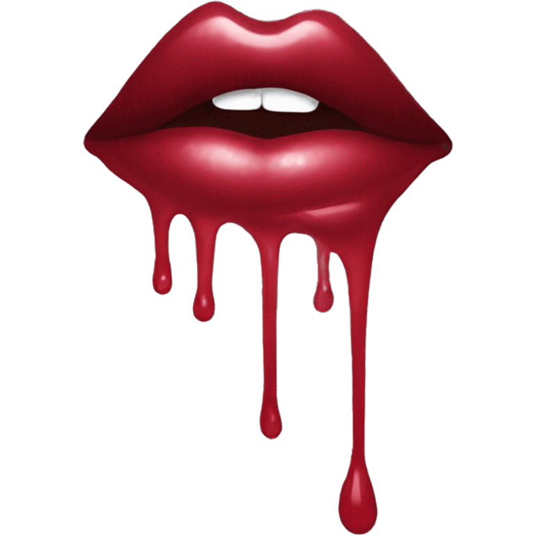 Kiss lipstick stain emoji