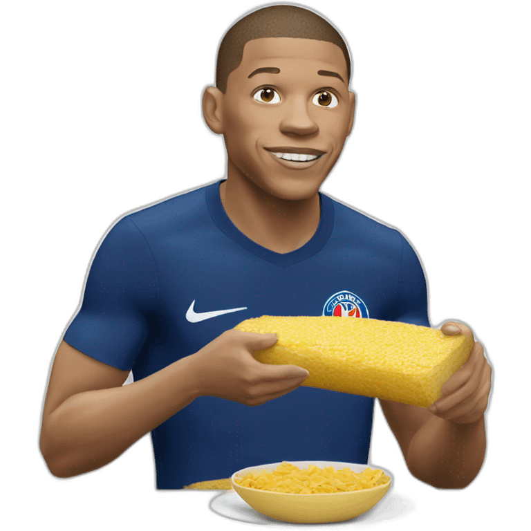 Mbappé mange des pâtes  emoji