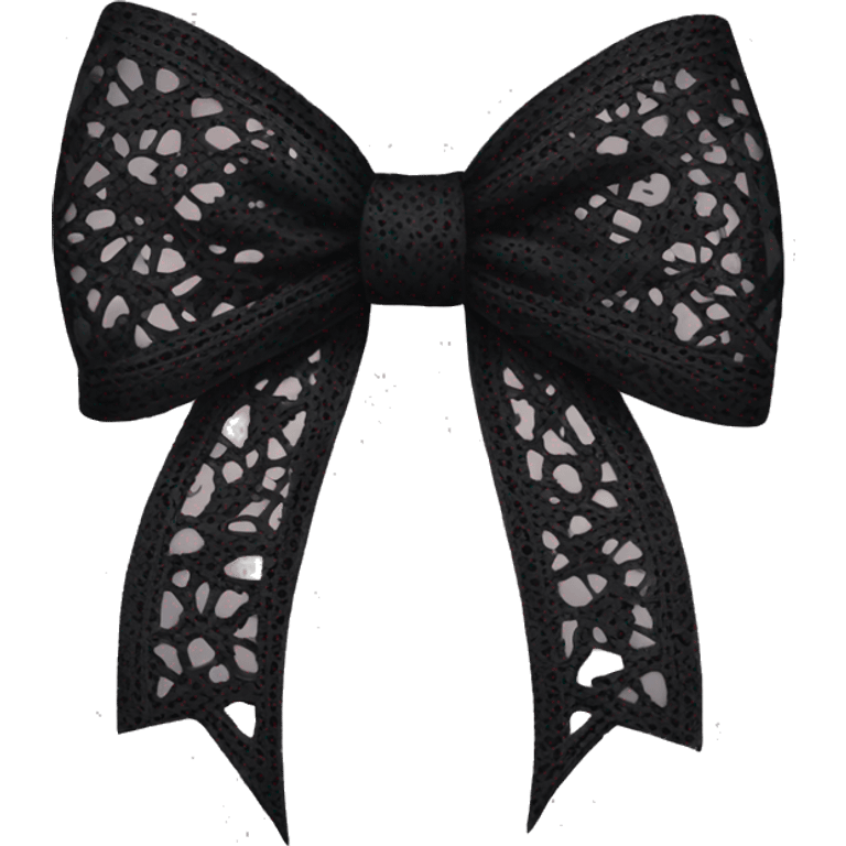 black lace bow emoji