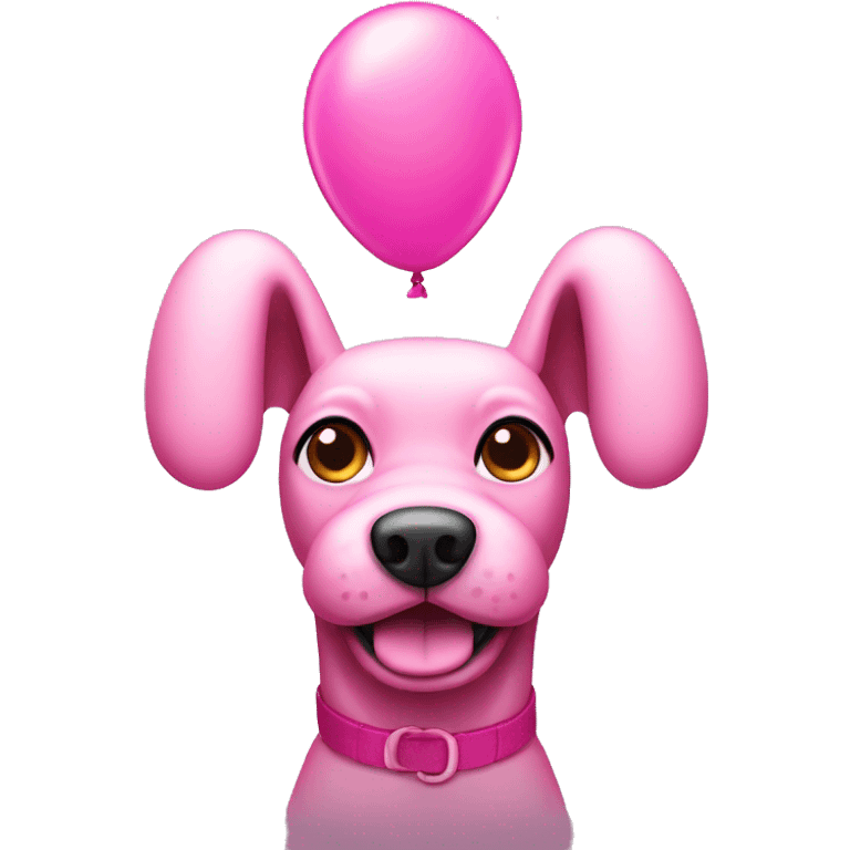 Pink balloon dog emoji