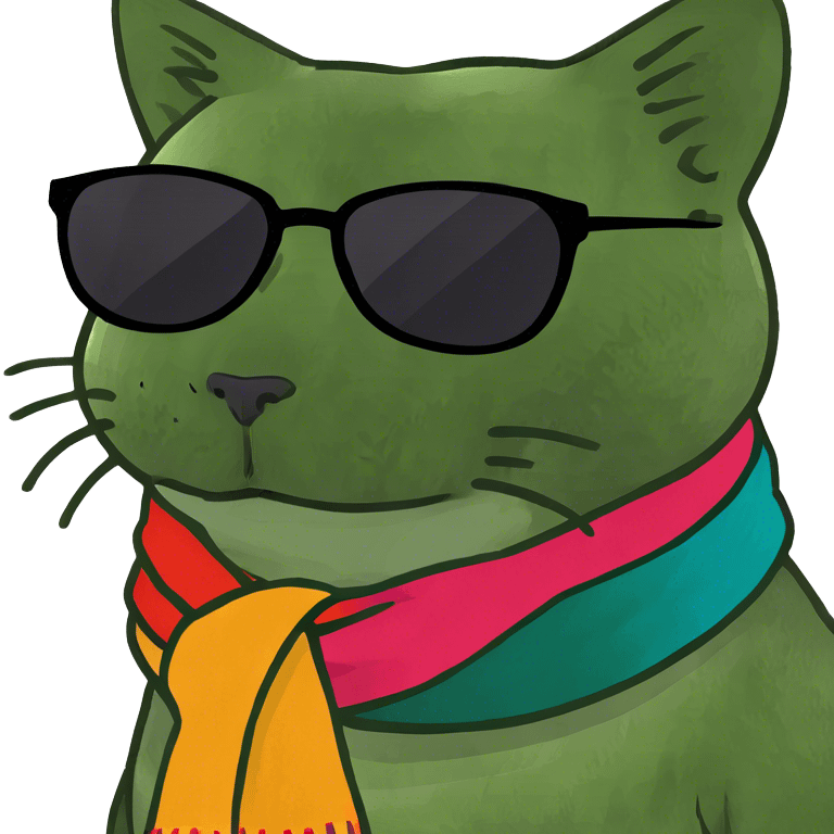 Cat with sunglasses emoji