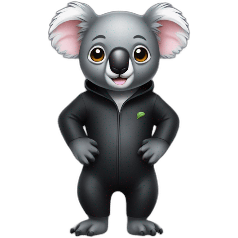 koala in black rubber suit emoji