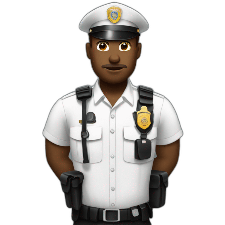 White policeman to arrested afroamerican emoji