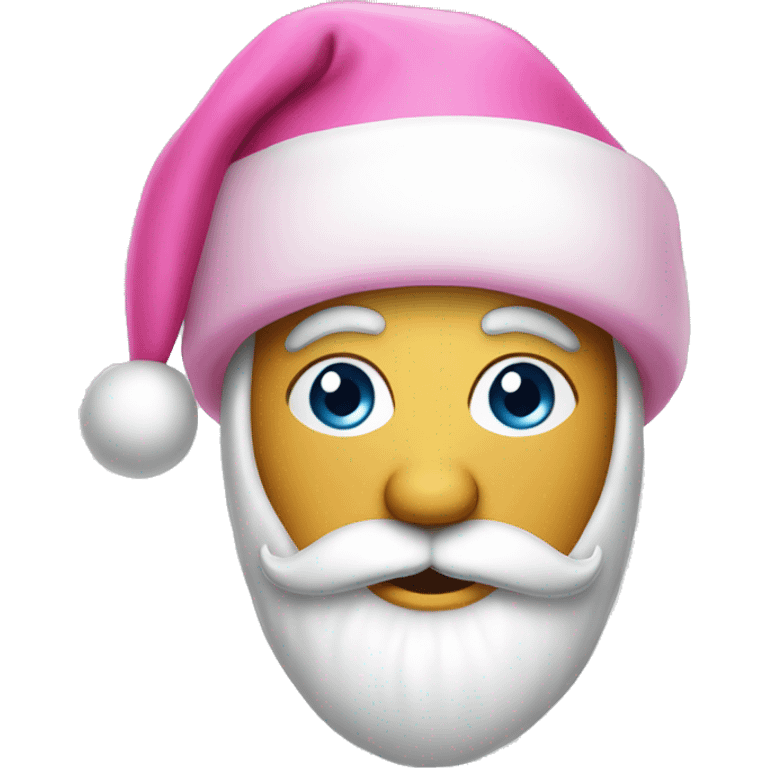 Pink Santa hat emoji