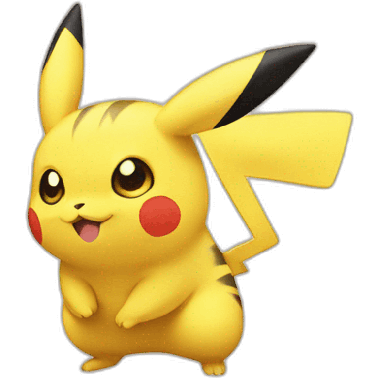 pikatchu with a human face emoji