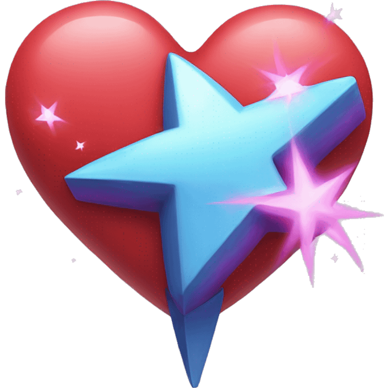 heart shaped shooting star emoji