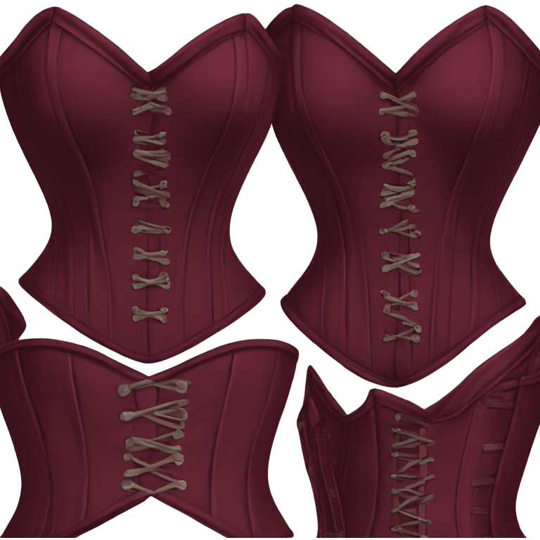 dark rich wine maroon corset  emoji