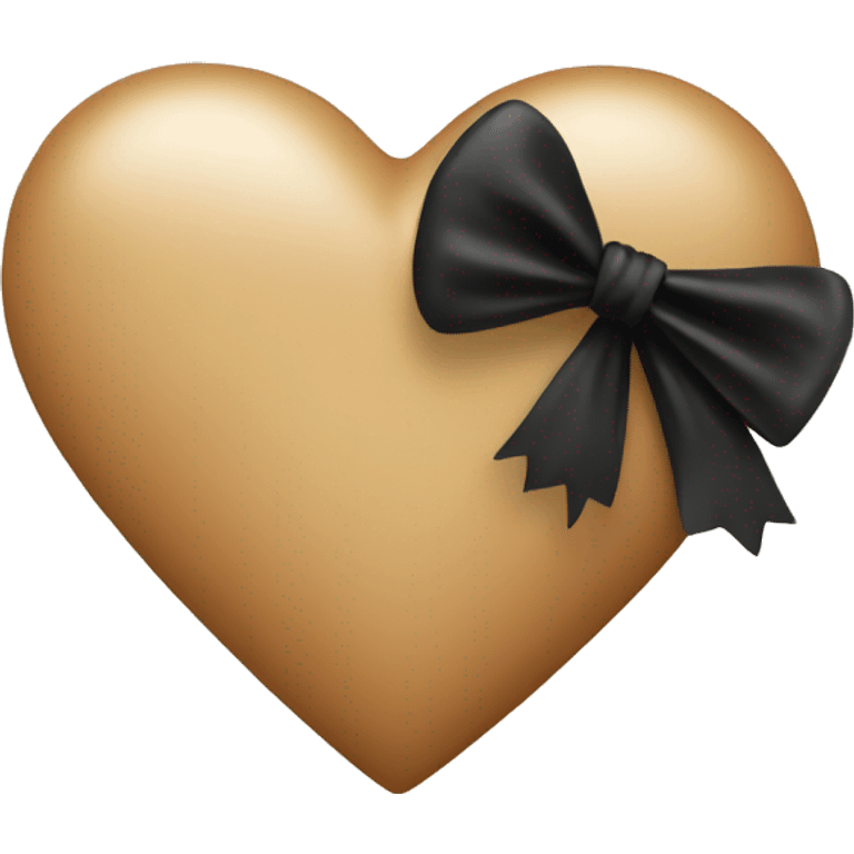 Heart with a black bow emoji