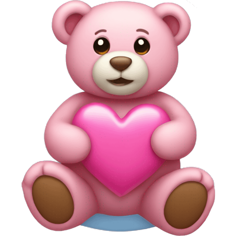 pink heart with a teddy bear emoji