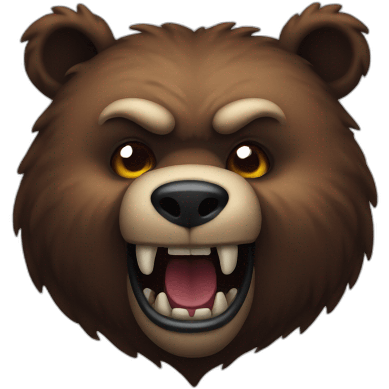 Evil bear emoji