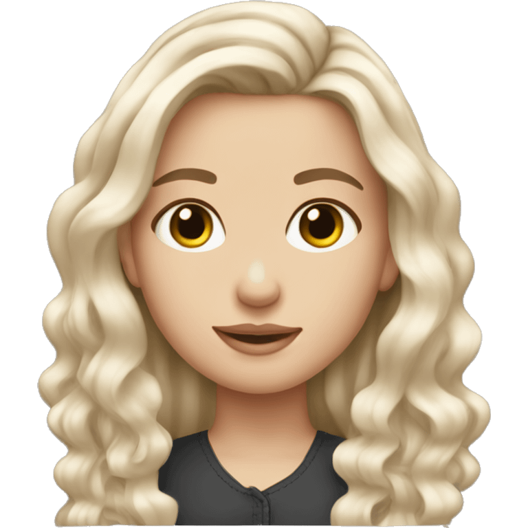 cute white girl w ballayage medium hair  emoji