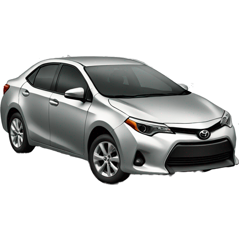 Silver car Toyota Corolla  emoji